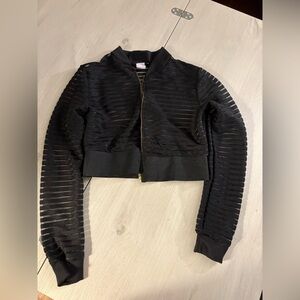 Black Ribbed Women's Jacket